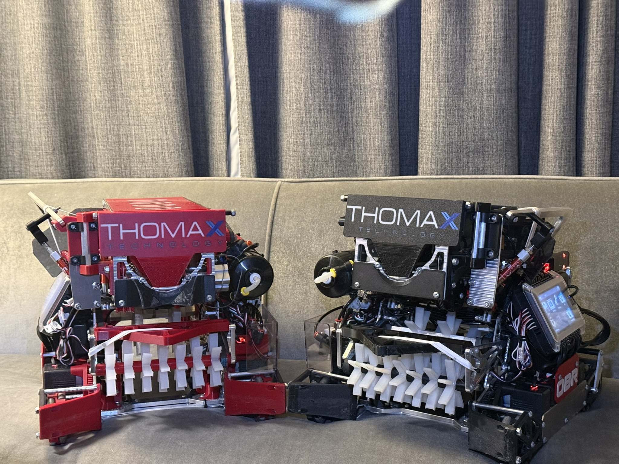 Old Barker Redbacks VEX U robot at competition